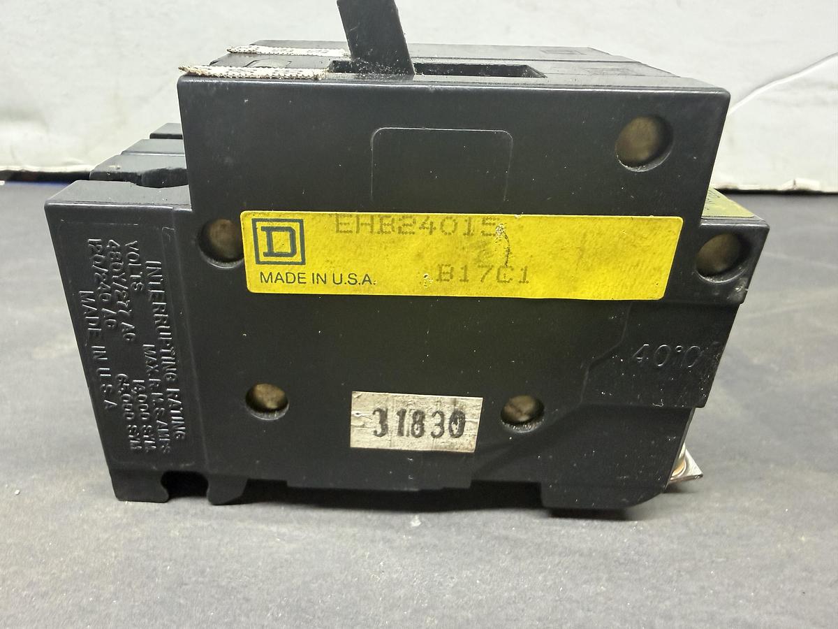 Used SQUARE D CIRCUIT BREAKER EHB34020 20 AMP 480/277 VAC 3-POLE