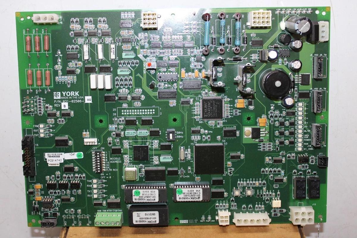 Used YORK CHILLER VSD LOGIC CIRCUIT BOARD 031-02506-002 REV. B *WARRANTY*