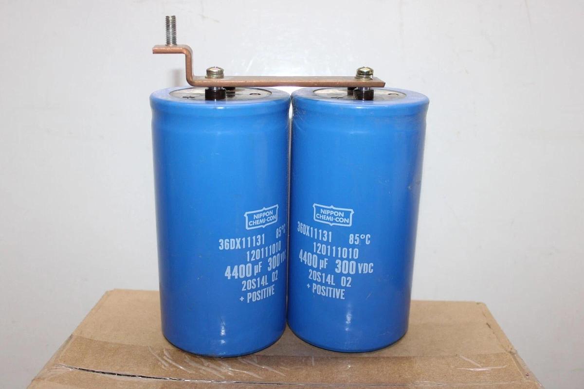 Used NIPPON CHEMI-CON CAPACITORS 36DX11131 120111010 4400 uF 300 VDC 20S14L