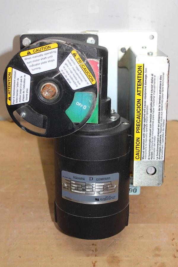 Used SQUARE D ELECTRICAL OPERATOR PAM02 FRAME 73X 120 VAC 7 AMP 1/3 HP *WARRANTY*