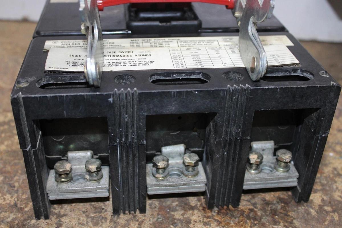 Used WESTINGHOUSE MOLDED CASE SWITCH LC3600WK 600 AMP 3-POLE 600 VAC **WARRANTY**