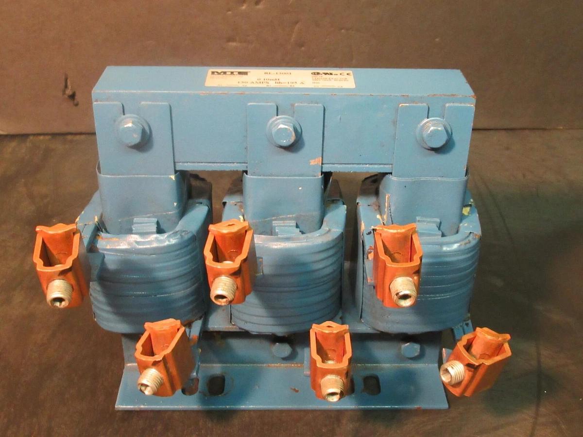 Used MTE CORPORATION 3 PH REACTOR CAT# RL-13001 P/N: 200-18 0.10 mH 130 AMP 600 V MAX