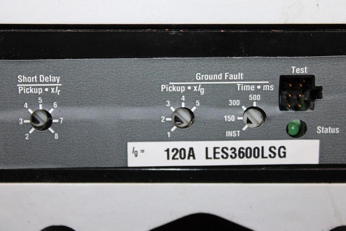 Used CUTLER HAMMER CIRCUIT BREAKER LD3600F 600 AMP 3-POLE 600 VAC LD-35K