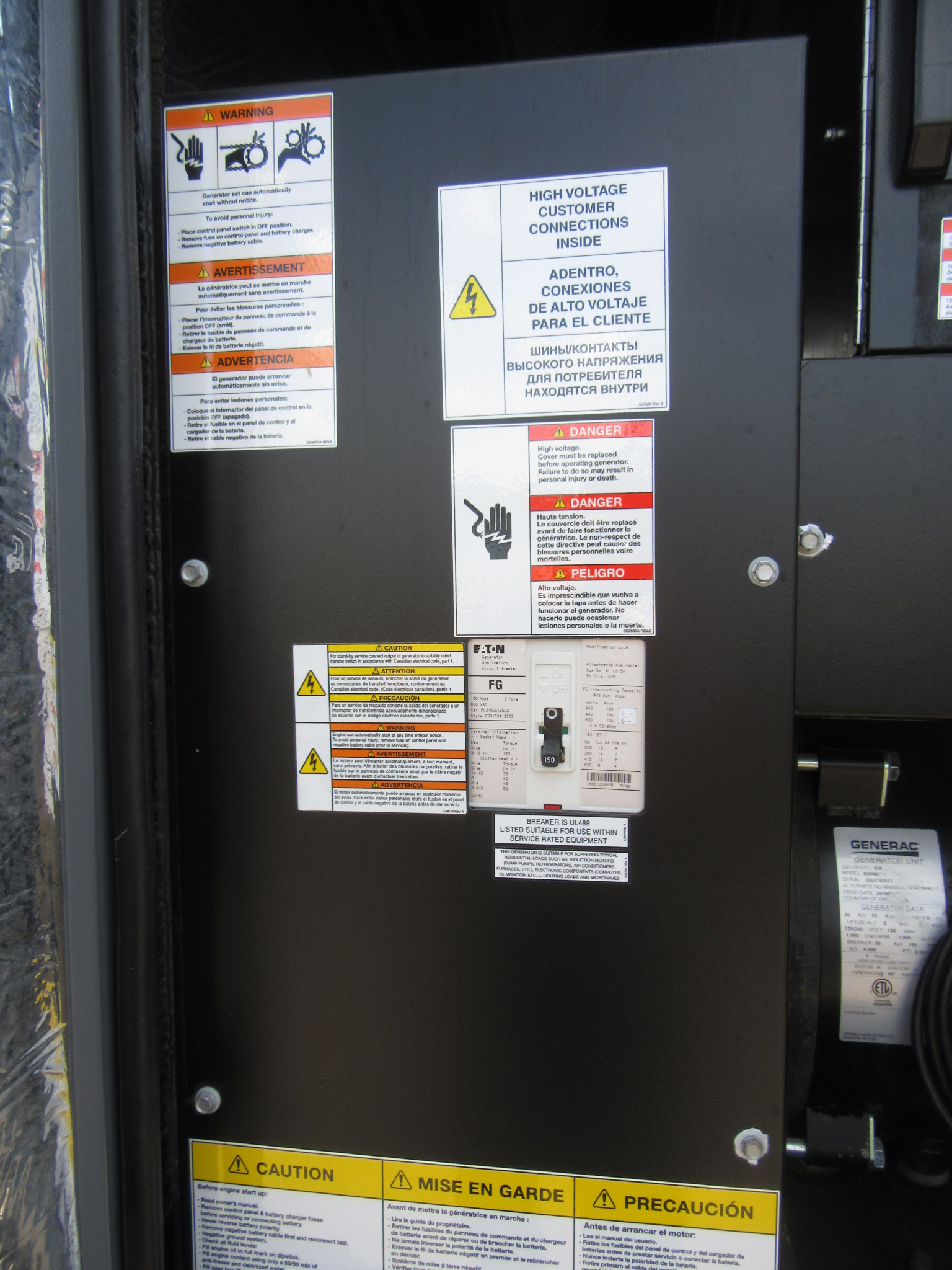 30 KW DIESEL GENERATOR GENERAC 120/240V  BRAND NEW SOUND ENCLOSED VIDEO 