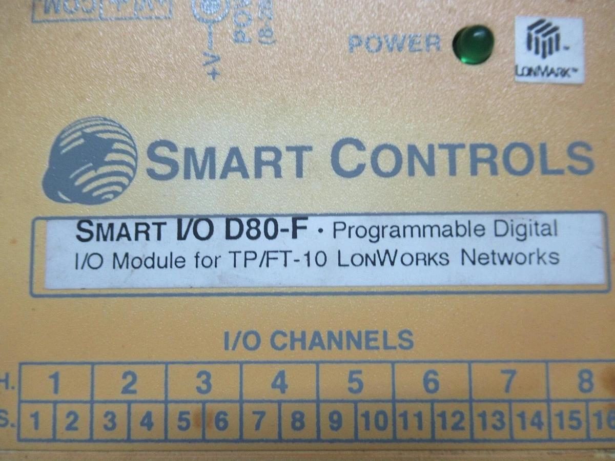 Used SMART CONTROLS SMART I/O D80-F PROGRAMABLE I/O MODULE FOR TP/FT-10 NETWORKS
