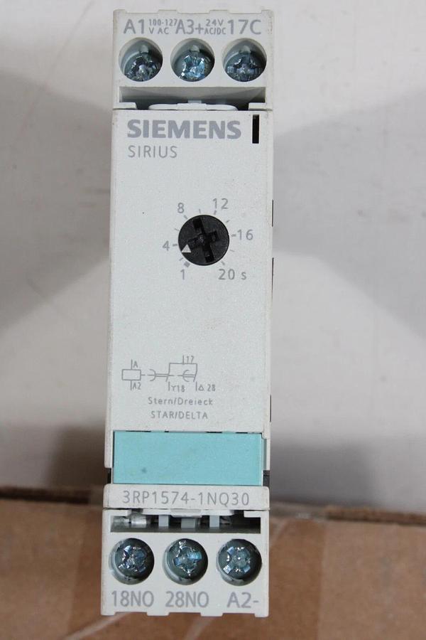Used SIEMENS SIRIUS TIME DELAY RELAY 3RP1574-1NQ30 1-20 SEC 300 VOLT 3 AMP *WARRANTY*