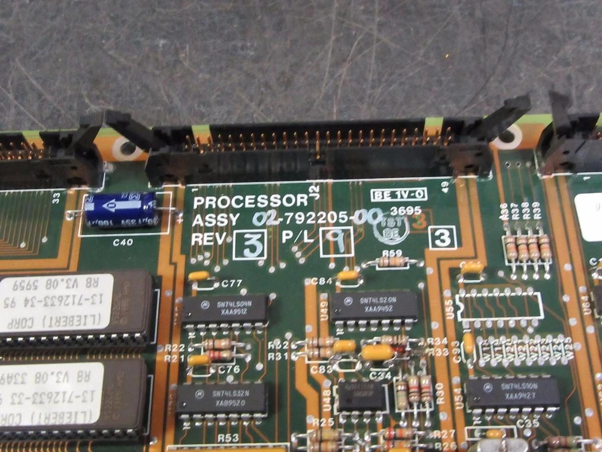 Used LIEBERT PROCESSOR ASSEMBLY CIRCUIT BOARD MODEL: 02-792205-00 REV 3 **WARRANTY**