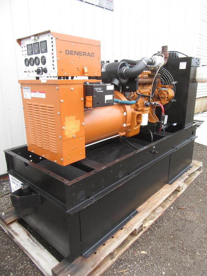 Used 50 KW DIESEL GENERATOR GENERAC 120/240 V 4.0 HINO ONLY 398 HOURS VIDEO SHIPPING