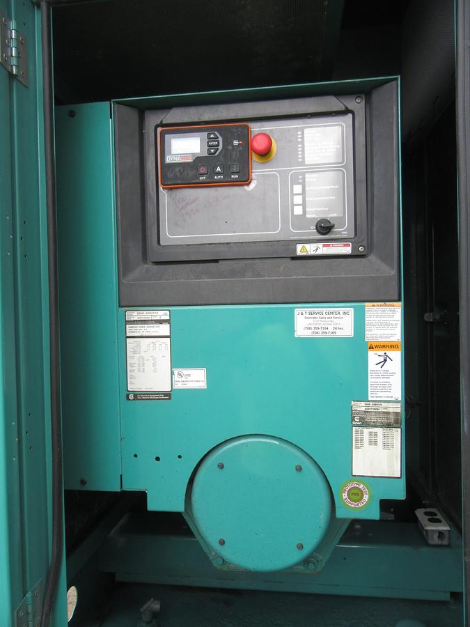 Used 50 KW DIESEL GENERATOR CUMMINS 120/240V B3.3 G2 RECONNECTABLE VIDEO ENCLOSED