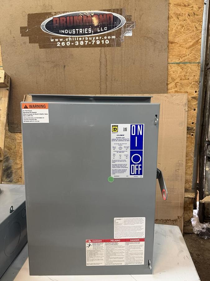 NIB SQUARE D I-LINE FUSIBLE BUSSWAY UNIT PQ3620G 200 AMP 600 VAC 3-POLE 3-WIRE