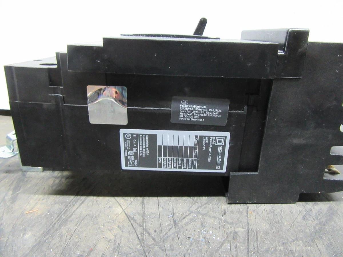 Used SQUARE D POWERPACT I-LINE BREAKER JJA36175 175 AMP 600 VAC JJ-250 **WARRANTY**