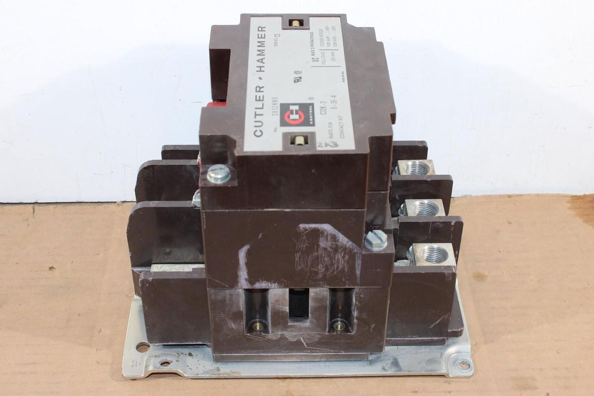 Used CUTLER HAMMER CONTACTOR C832KN9 200 AMP 600 VOLT 3-PHASE COIL: 120V **WARRANTY**