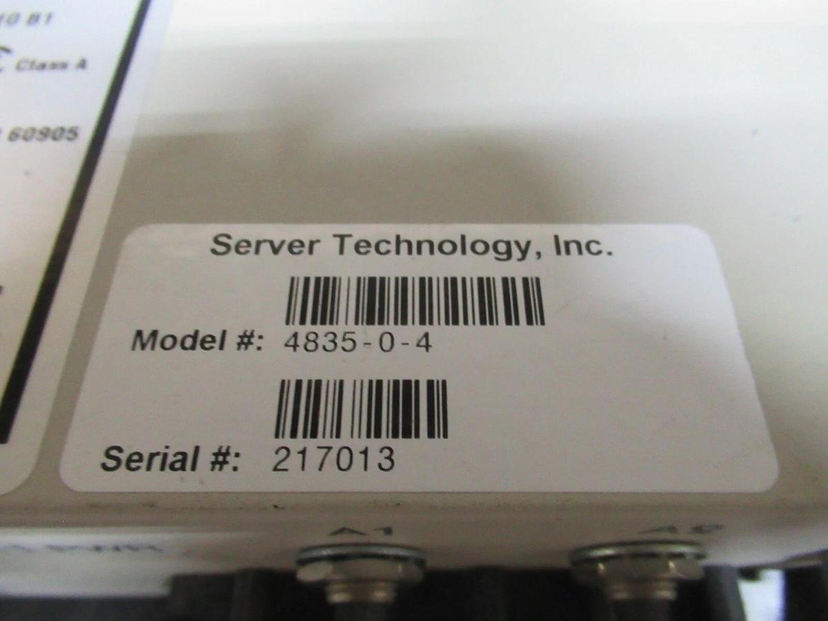 Used SERVER TECHNOLOGY SENTRY REMOTE POWER SAVER R-4835-0-4 48 VDC 100 AMP