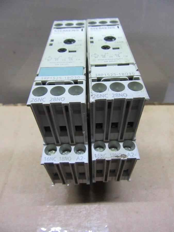 Used LOT OF 2 SIEMENS 3RP1525-1BQ30 TIME DELAY RELAY 3 AMP 240 VOLT **WARRANTY**