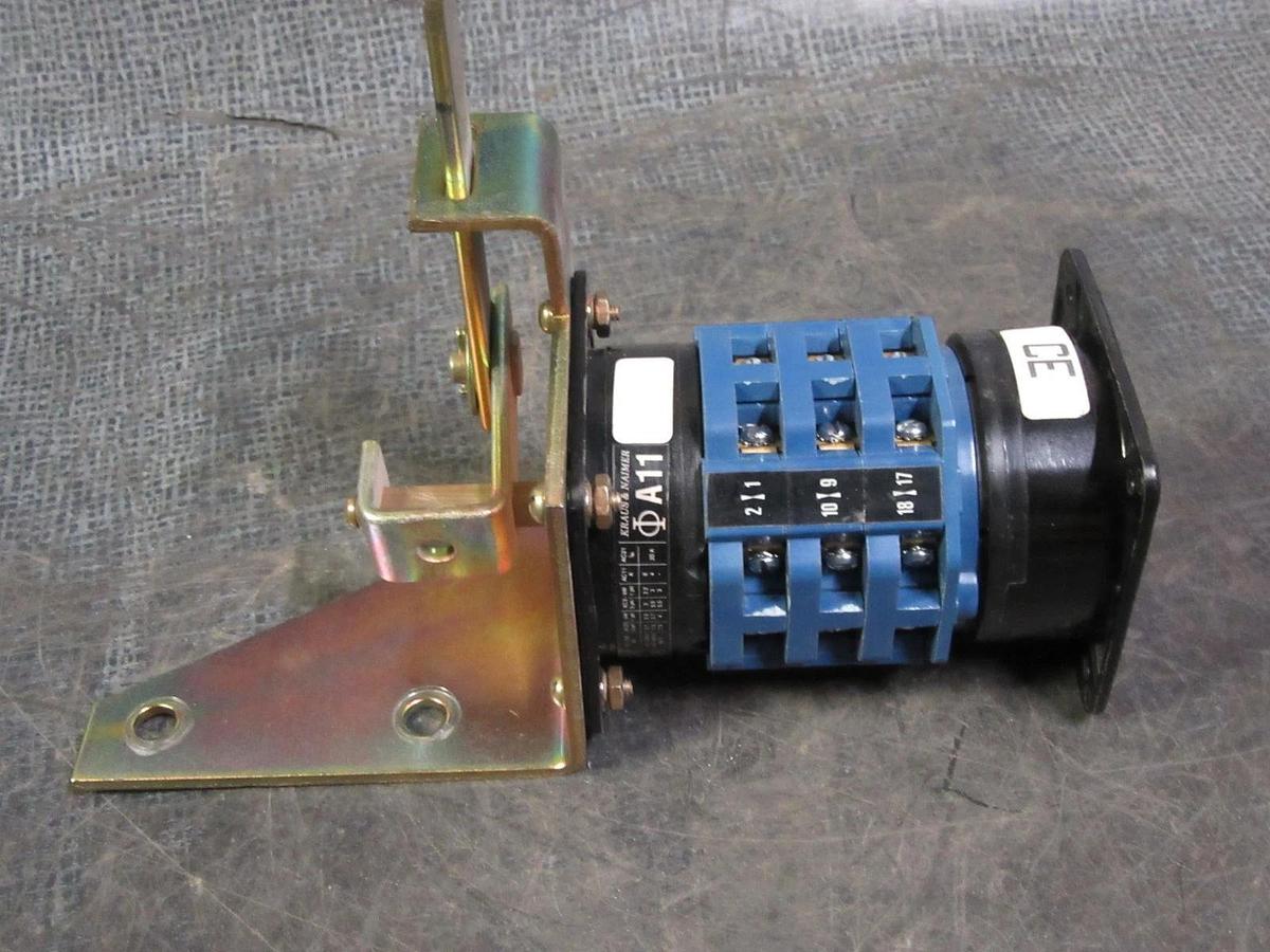 Used KRAUS / NAIMER DRUM SWITCH AND BRACKET 5HP 3PH 10A A11 C21287 **WARRANTY**