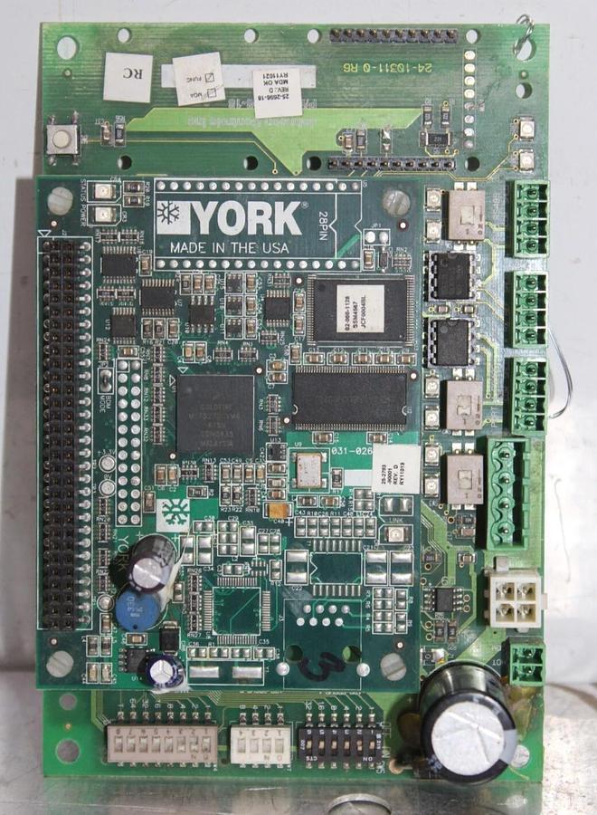 Used JOHNSON CONTROLS CHILLER GATEWAY CARD 25-2698-18 REV. D W/ 25-2783-90001 REV. D