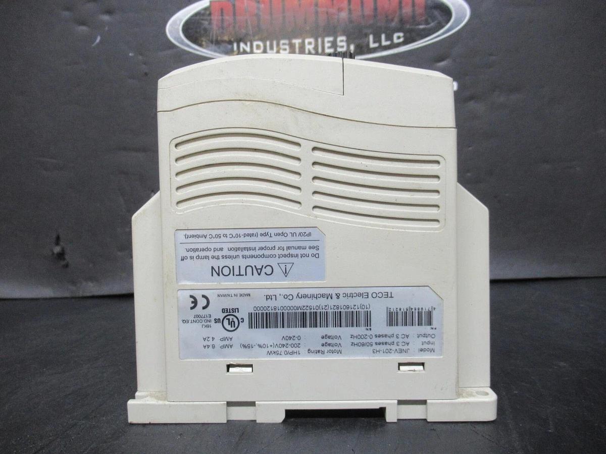 NEW SURPLUS TECO VARIABLE AC SPEED DRIVE JNEV-201-H3 1 HP 0.75 KW 240 VOLT