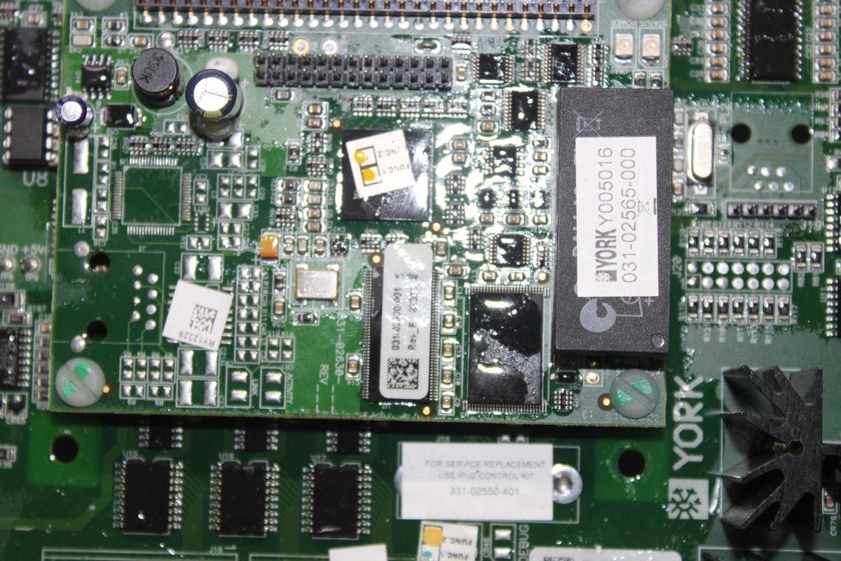 Used YORK HVAC CONTROL I/O CIRCUIT BOARD 031-02550-000 REV. L W/ 031-02630-001 REV. F