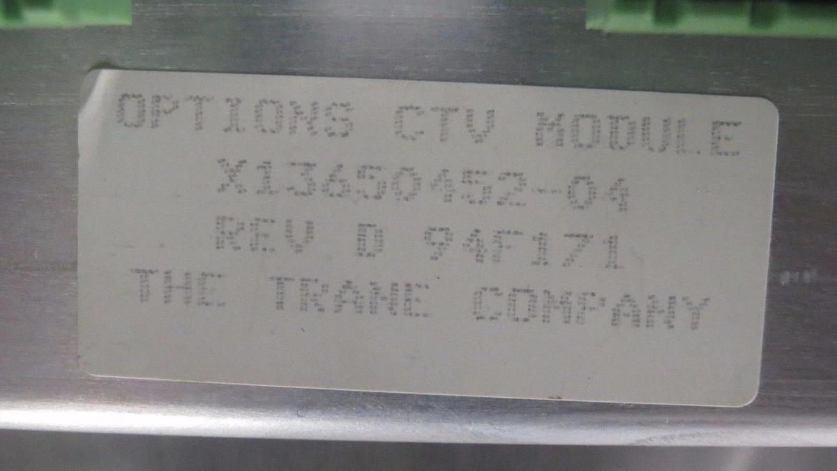 Used TRANE OPTIONS CTV MODULE MODEL/REVISION: X13650452-04 REV D **WARRANTY**