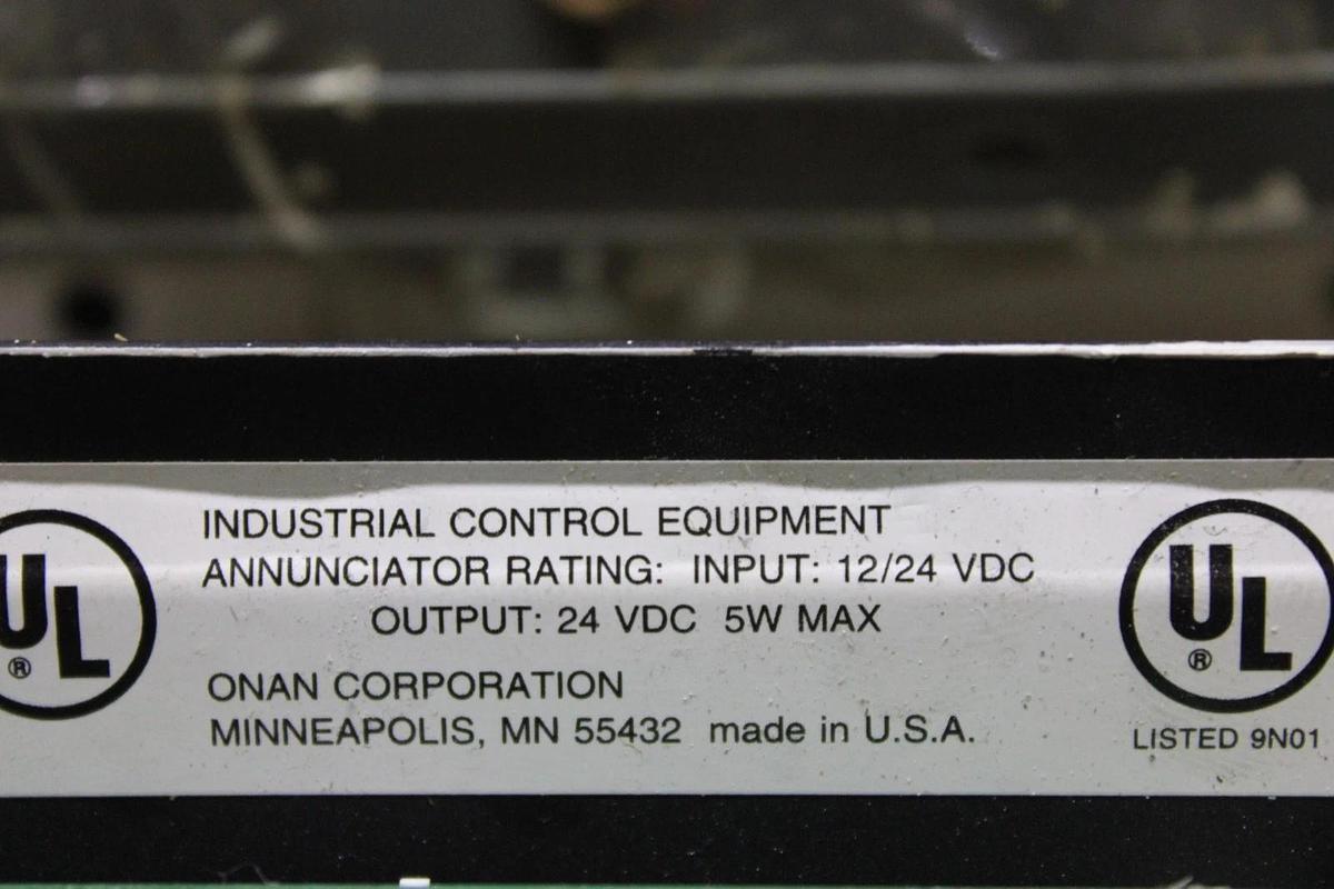 Used ONAN CUMMINS POWER COMMAND ANNUNCIATOR 300-4508 24 VDC 5 WATT