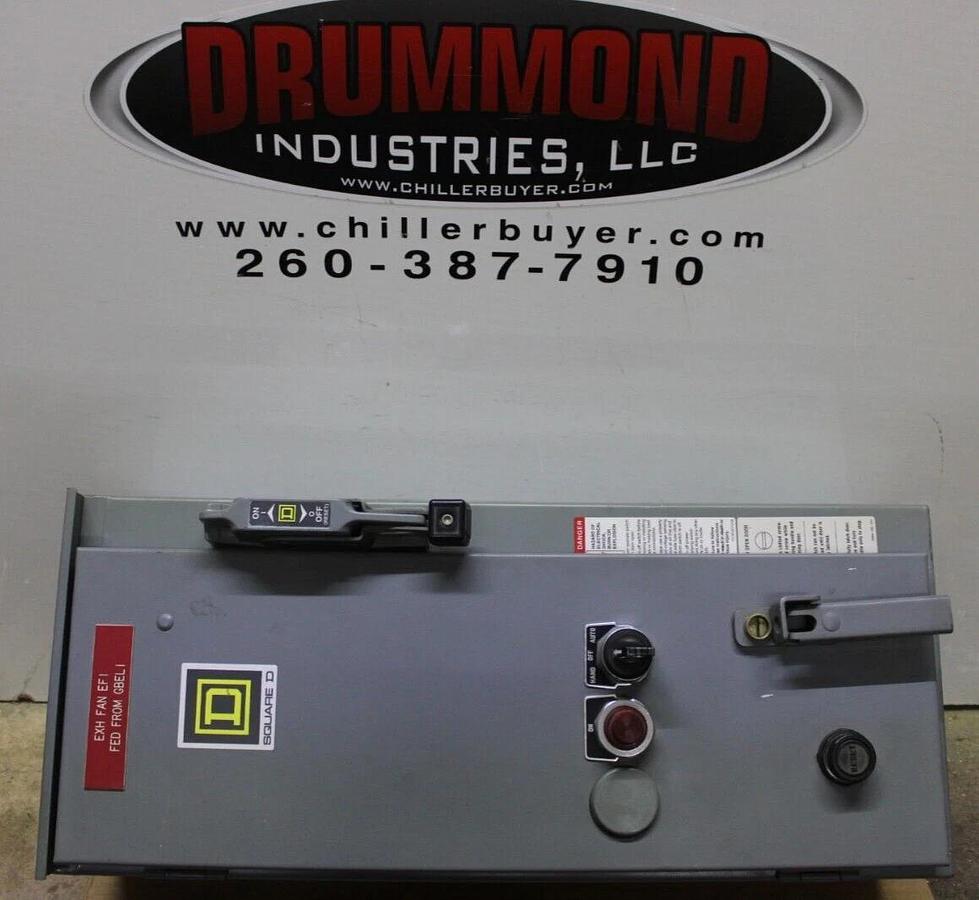 Used SQUARE D SIZE 0 FUSIBLE COMBINATION STARTER 8538SBA66V02CFP1 NEMA 3R 30 AMP