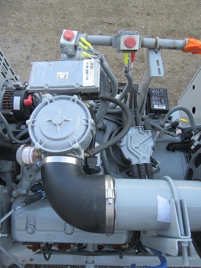 Used 30 KW GENERATOR MTU 4.3 NATURAL GAS LP PROPANE 120/240 VOLT 1 PH 35 KW 40KW 2015