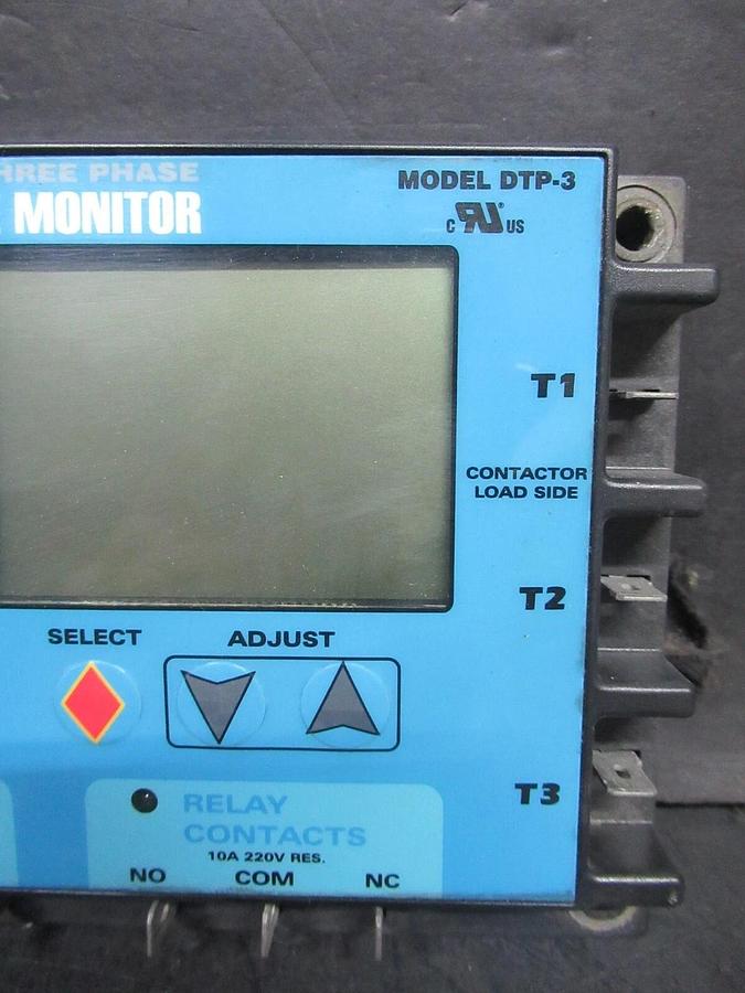 Used WAGNER DELUXE THREE PHASE VOLTAGE MONITOR DTP-3 90-600 VAC 10 AMP