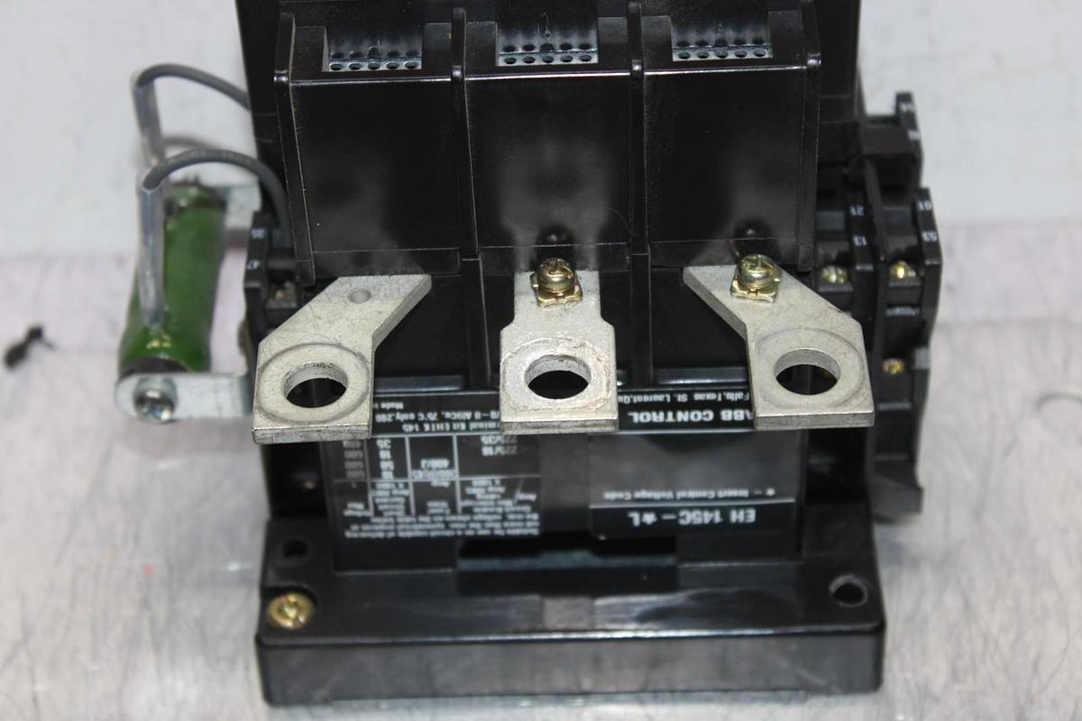 Used ABB CONTACTOR EH145C-YL11 200 AMP 600 VAC 3-POLE 125 HP COIL: 24 VDC