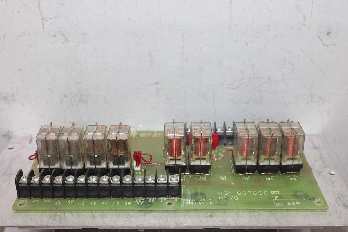 Used YORK CHILLER RELAY CIRCUIT BOARD 031-00769C001 REV. C **WARRANTY**