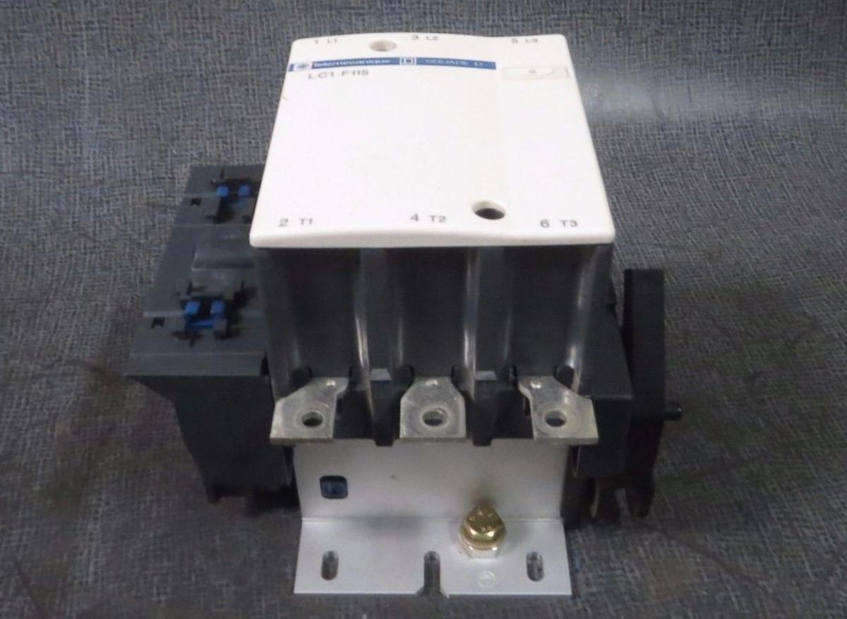 Used TELEMECANIQUE SQUARE D CONTACTOR 175 AMP 600V 3 PHASE 110V COIL MODEL: LC1 F115