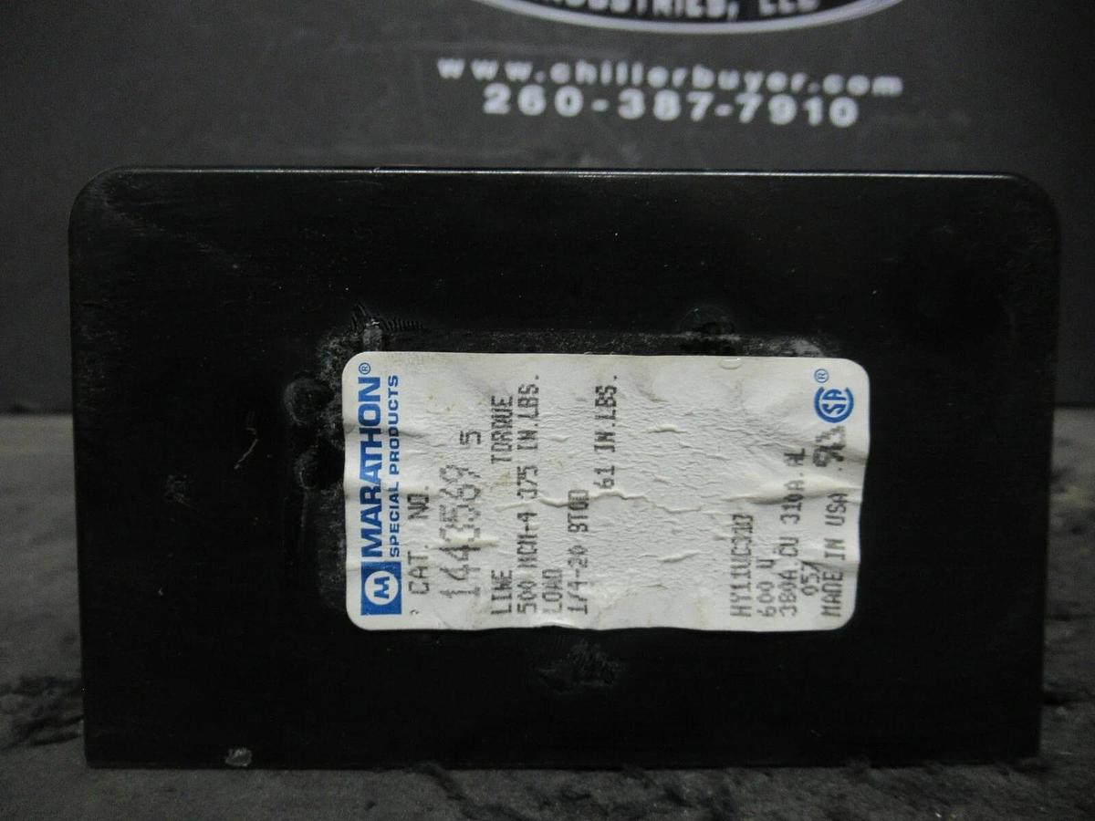 Used MARATHON 1443569 DISTRIBUTION LUG SET 380 AMP 500 MCM - 1/4-20 STUD 600 V 3 PH