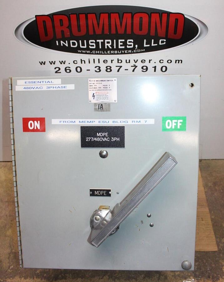 Used ITE VACU-BREAK DISCONNECT SWITCH VMS366B 600 AMP 600 VAC 3-PHASE 3-POLE