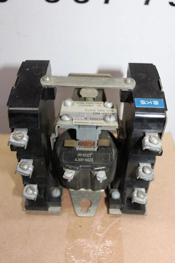 Used CUTLER HAMMER CONTACTOR COIL 6-2-6 10 AMP 120 VAC 9575H2018A