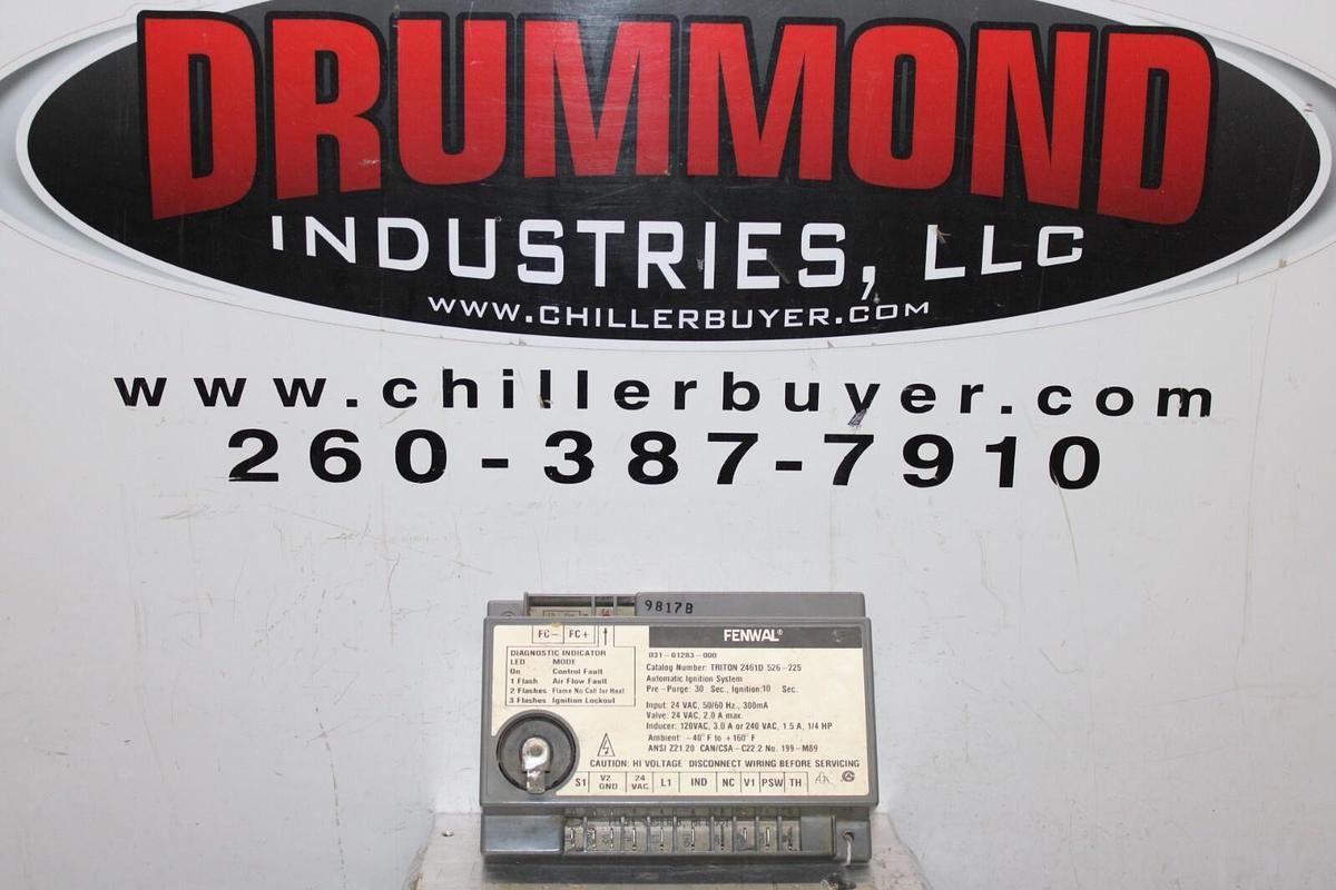 Used FENWAL IGNITION CONTROL MODULE TRITON-2461D-526-225 031-01283-000 24 VAC