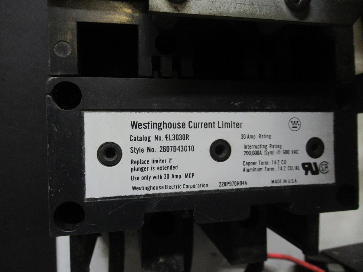 Used CUTLER HAMMER MOTOR STARTER CONTROL 17" W/ A10DN0 NEMA SIZE 2 30 AMP 600 VAC