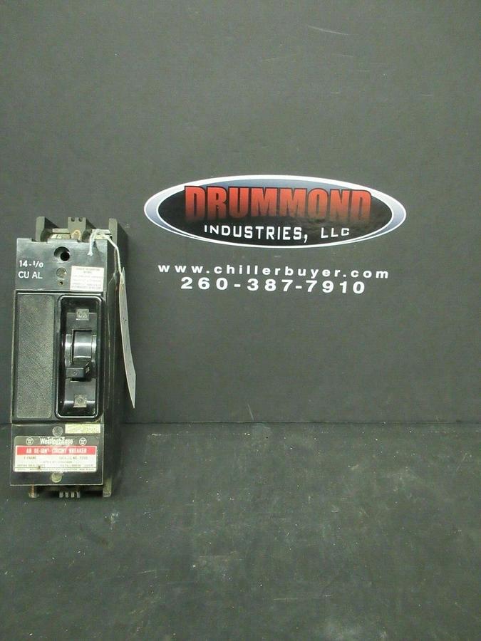 Used 100 AMP WESTINGHOUSE AB DE-ION BREAKER F2100 600 VAC 2 POLE AB POLES *WARRANTY!*