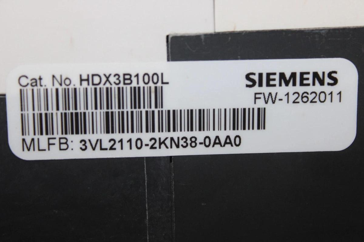 Used SIEMENS HDGA CIRCUIT BREAKER HDX3B100 100 AMP 600 VAC 3-POLE **WARRANTY**