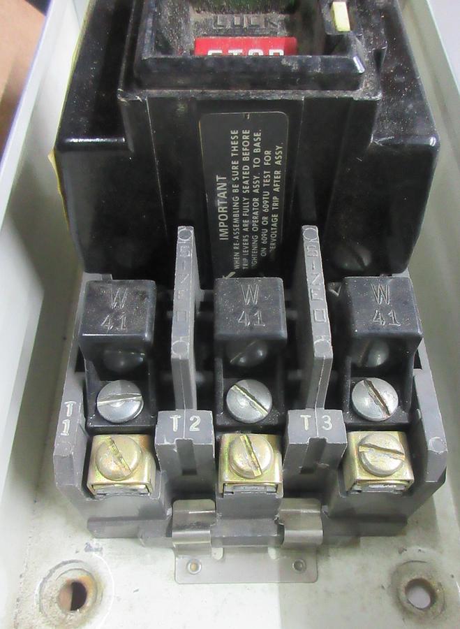 Used GENERAL ELECTRIC DFPTQL4 BUSPLUG 50 AMP 240 VAC 3-PHASE 4-WIRE