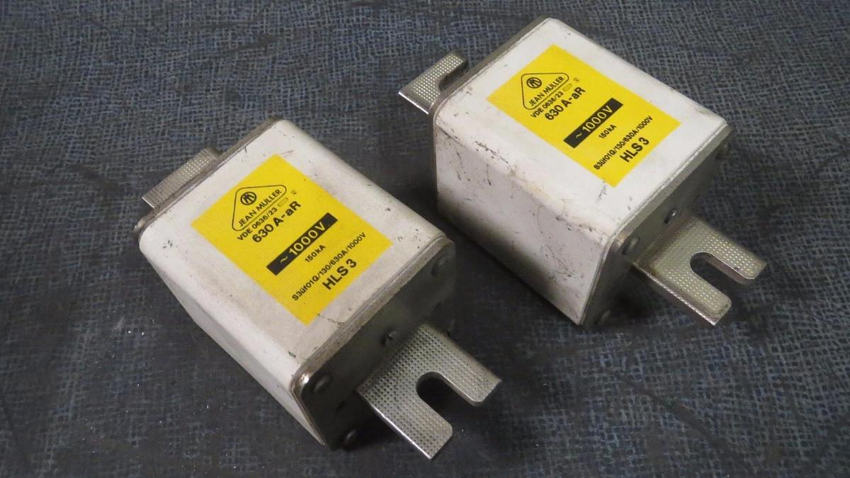 Used JEAN MULLER (1) HLS 3 FUSE 630 AMP 1000V  # VDE-0636/23 **WARRANTY INCLUDED**