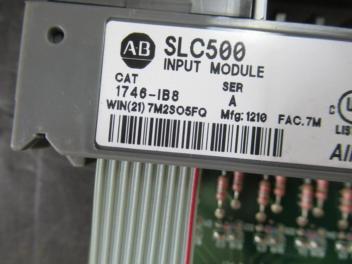 Used ALLEN BRADLEY SLC500 INPUT MODULE 1746-IB8 SER A **WARRANTY INCLUDED**