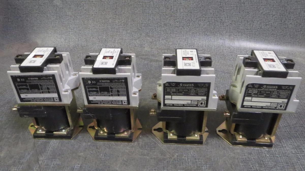 Used (1) SQUARE D 8 POLE CONTROL RELAY WITH 24 VDC COIL 8501XD020 8501-XDO-20