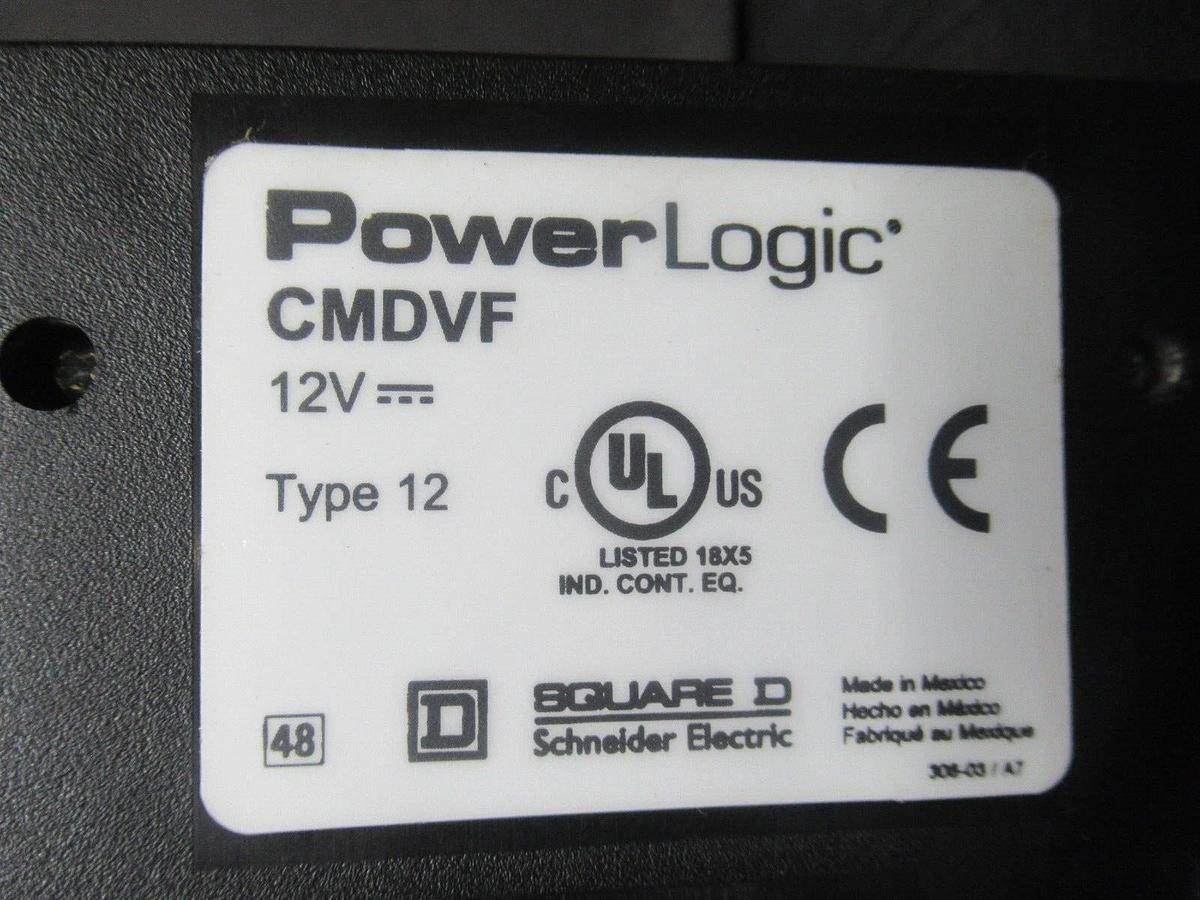 Used SQUARE D POWER LOGIC CIRCUIT MONITOR CMDVF SER. D3 12 VDC 5.5 FW **WARRANTY**
