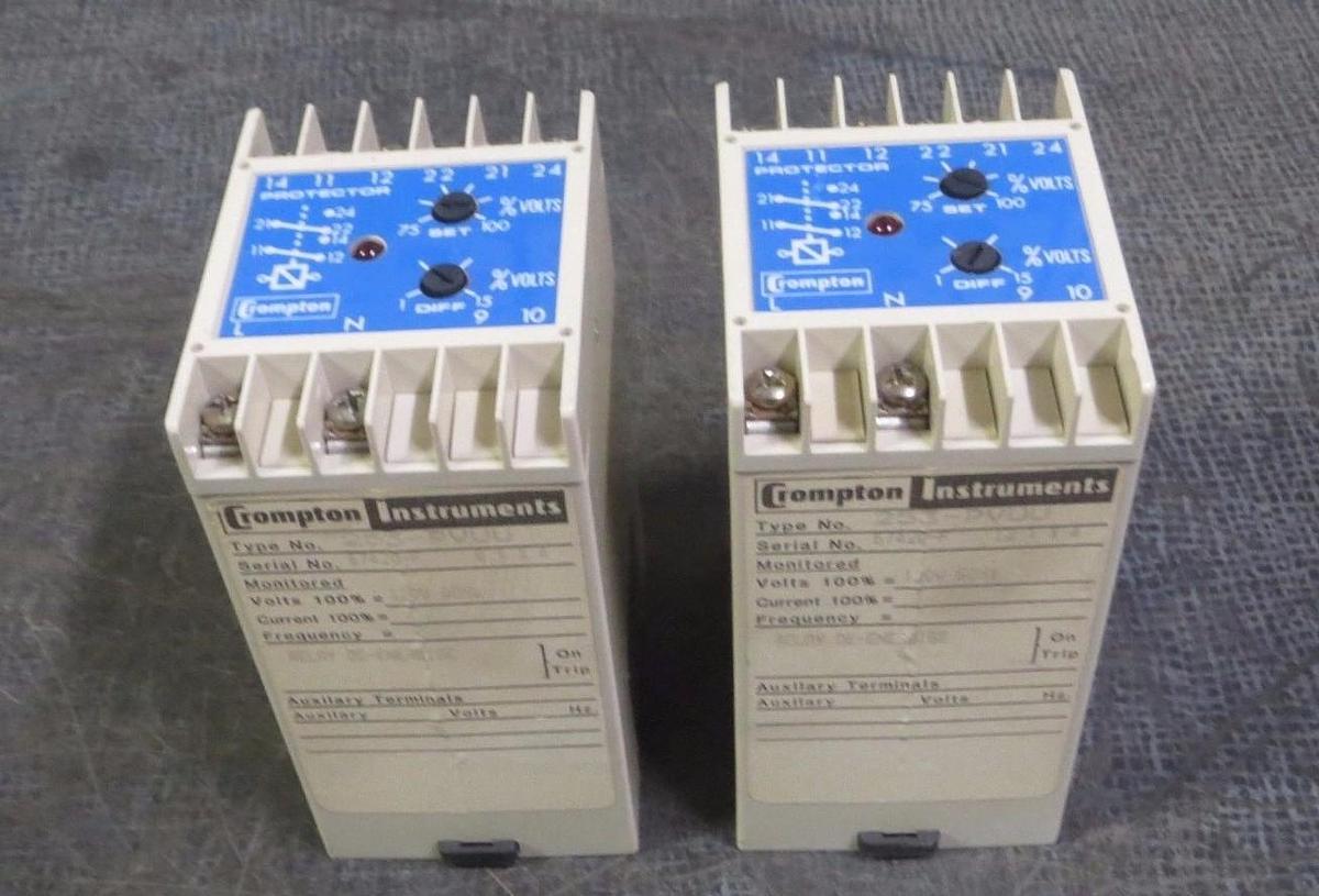 Used (1) CROMPTON INSTRUMENTS PROTECTOR 120 VAC 60 Hz # 252-PVUU # U-PQBX