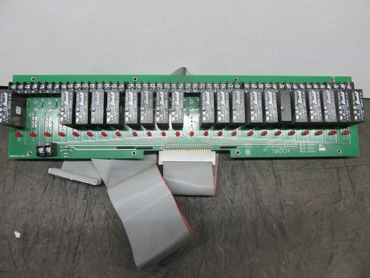 Used GRAYHILL DIGITAL I/O MODULE RACK 24 CHANNEL 70RCK24 70AD3243 REV. E