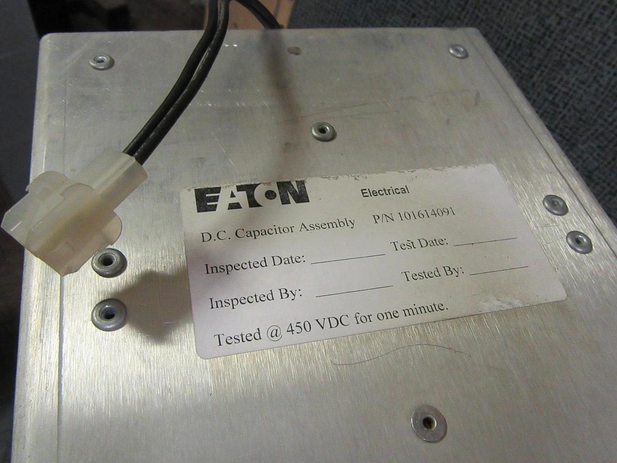 Used EATON DC CAPACITOR BANK ASSEMBLY 101614091 21" L x 6 3/4" W x 14 1/4" Tall