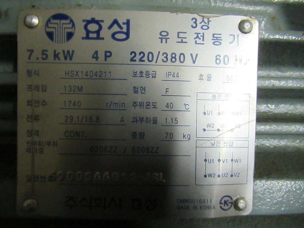 SHINHO ASE FAN BLOWER SH# AF3 2500 RPM 7.5 KW 10 HP 220/380V