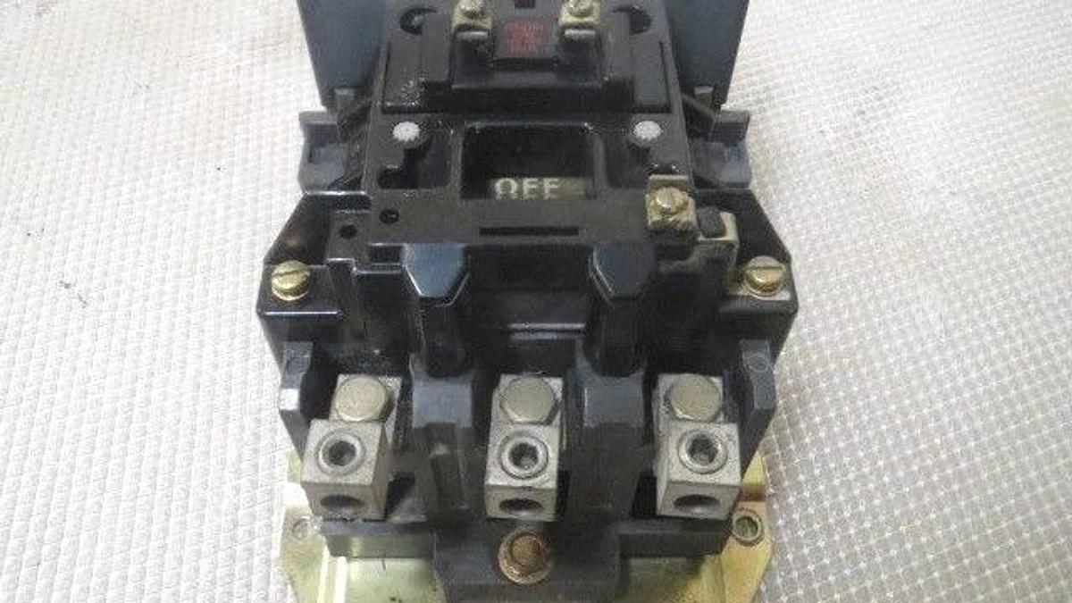 Used ALLEN BRADLEY SIZE 3 STARTER 90 AMP CONTINUOUS 600 VAC 120V COIL MODEL 509-DOB