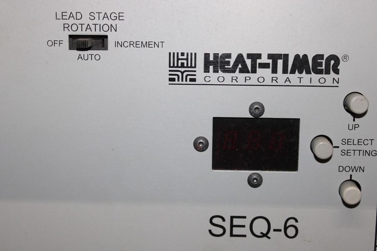 Used HEAT-TIMER SEQ-6 AUTOMATIC HEATING CONTROL STEAM CYCLE SEQUENCING PANEL