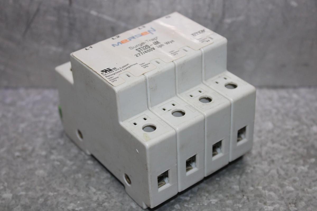 Used MERSEN SURGE-TRAP SURGE PROTECTOR ST320-4M 480/277 VAC 3-PHASE 4-POLE