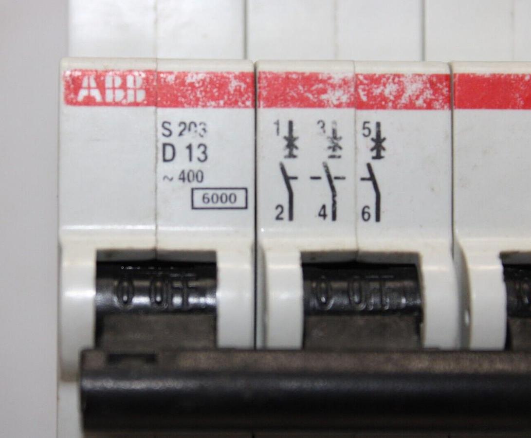 Used ABB CIRCUIT BREAKER S203-D13 277/480 VAC 3-POLE **WARRANTY INCLUDED**